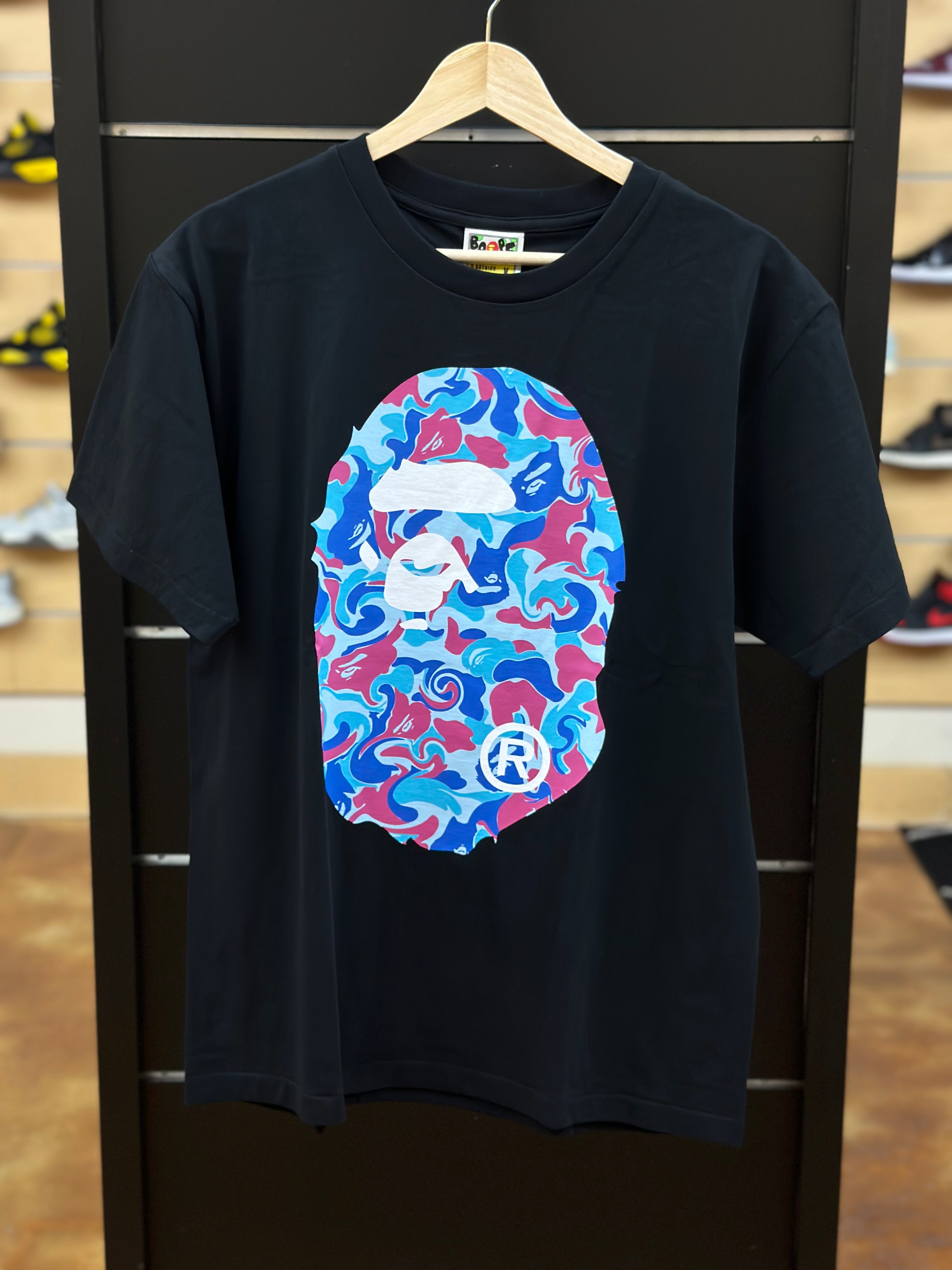BAPE TEE BLUE-PINK CAMO